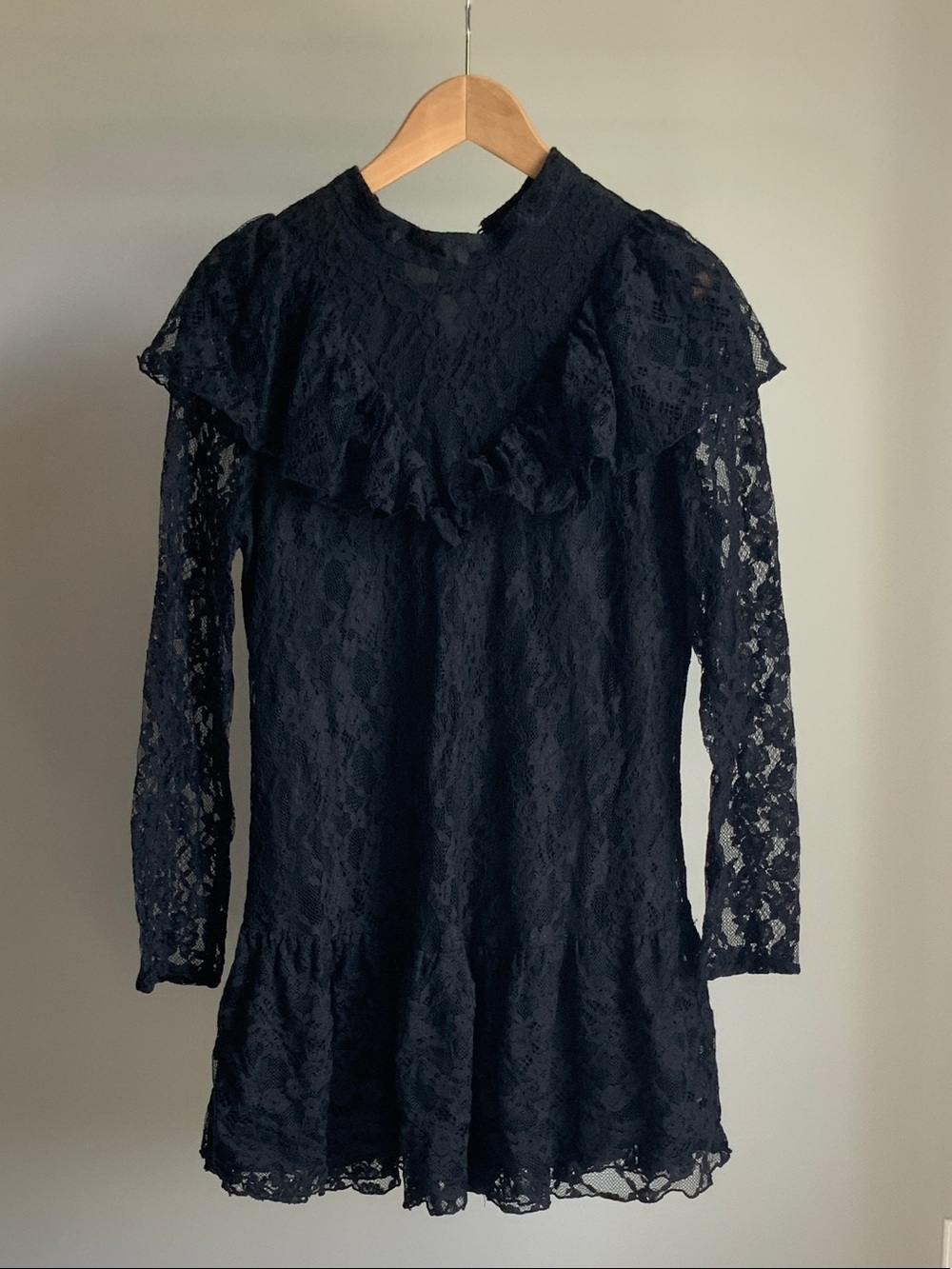 Zara Stella Romper - Lace Black Long Sleeve